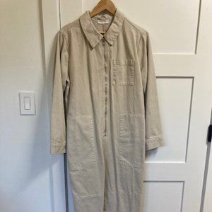 LACAUSA beige jumpsuit size small